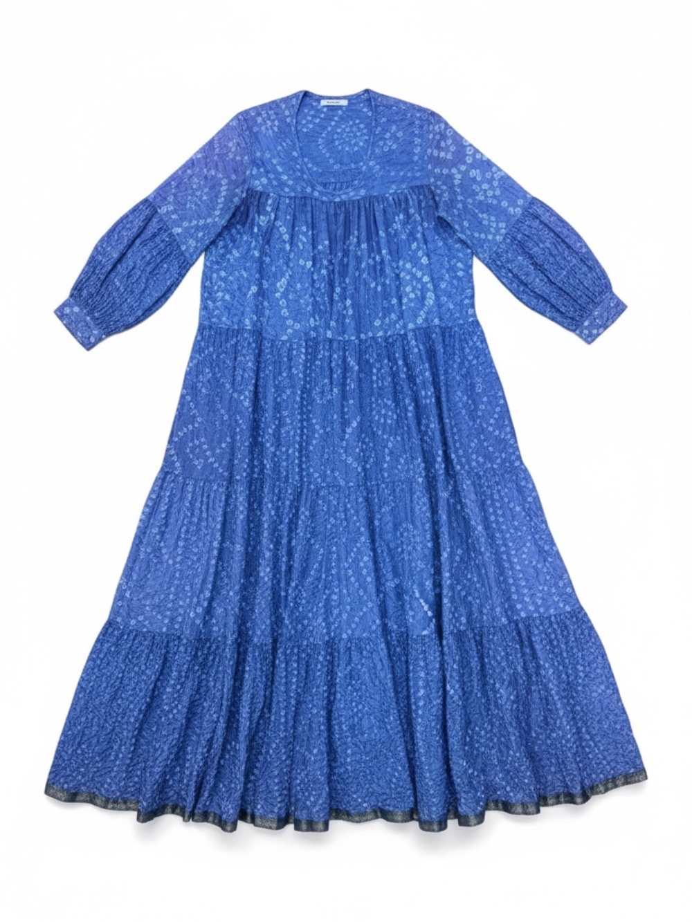 V.DE.VINSTER Blue Floral Tiered Maxi Dress size S